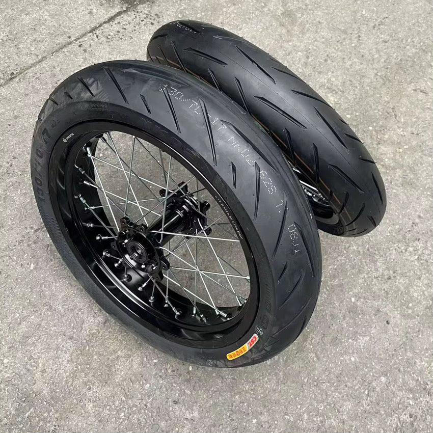 Black Surron ultra bee supermotos